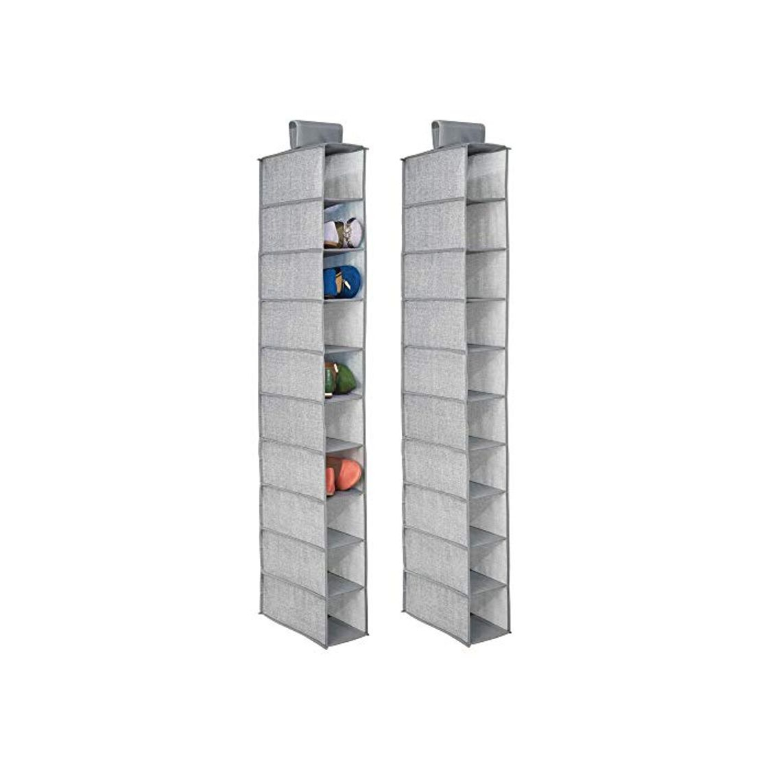 Social mDesign Juego de 2 muebles zapateros para colgar – Organizador de zapatos