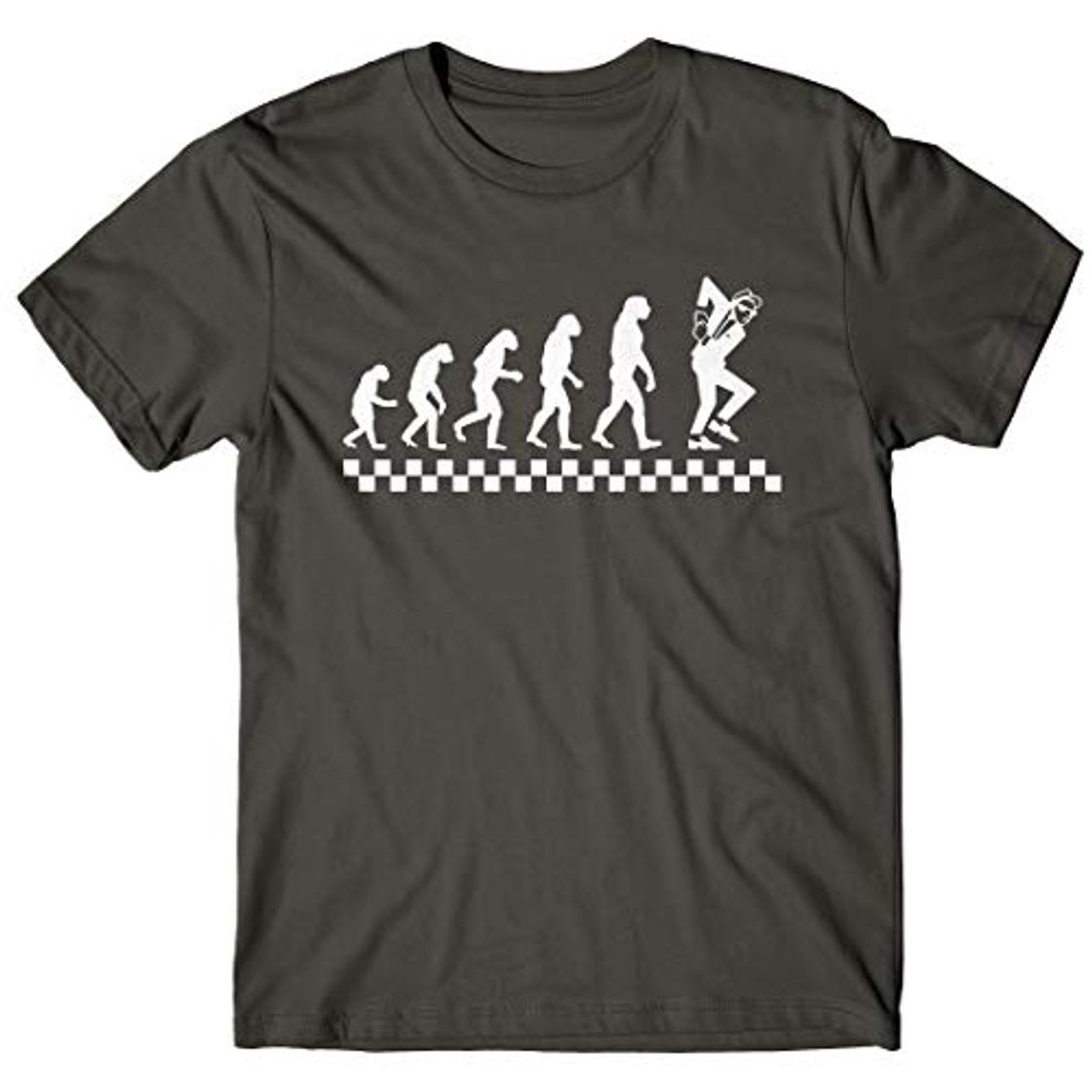 Fashion LaMAGLIERIA Camiseta Hombre Evolution Ska White Print - Camiseta 100% algodòn