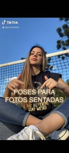 Poses para fotos sentada