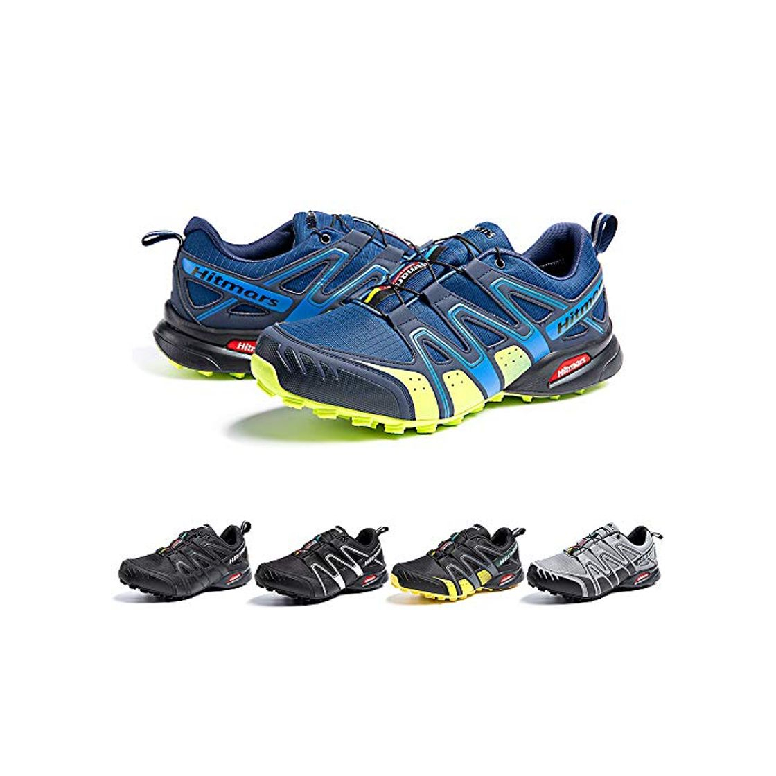 Moda Zapatillas Trail Running Hombre Mujer Impermeables Zapatos Trekking Ligero Botas Senderismo Bajos Multideporte A Azul Talla EU 45