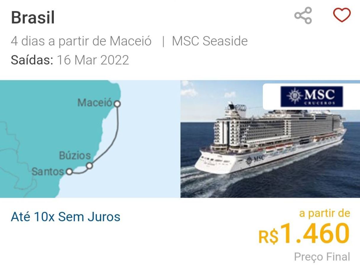 Fashion Cruzeiro MSC 4 dias por R$1.460