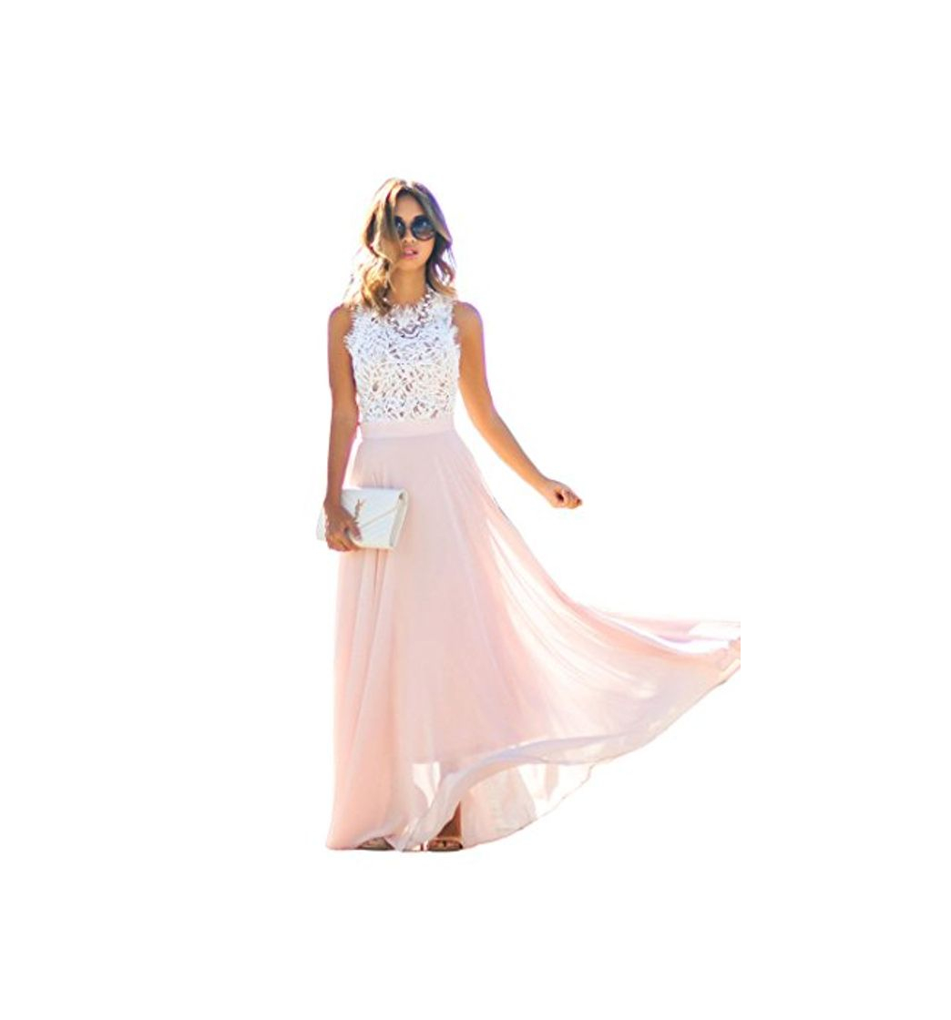 Social Vestido Verano para Bodas Mujer Largos Elegantes Clásico Especial Sin Mangas Cuello