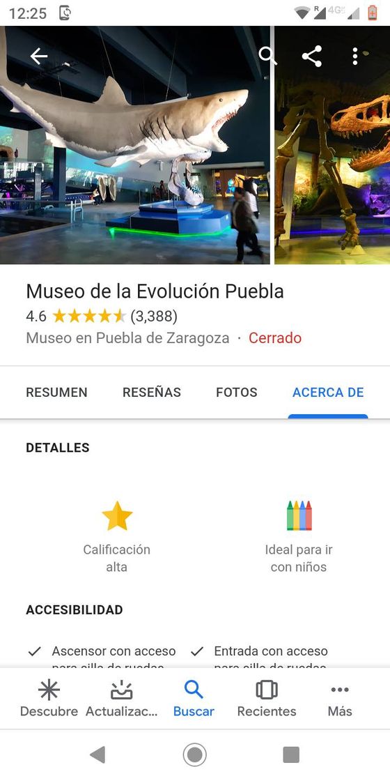 Lugar Museo de la Evolución Puebla