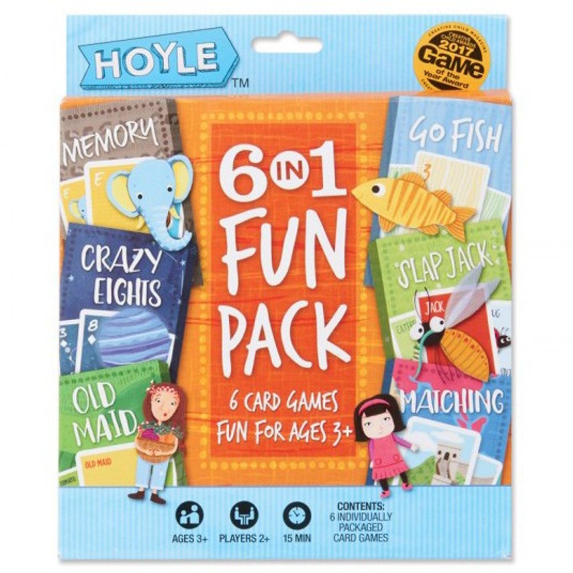 Moda Hoyle 6 juegos de cartas para niños