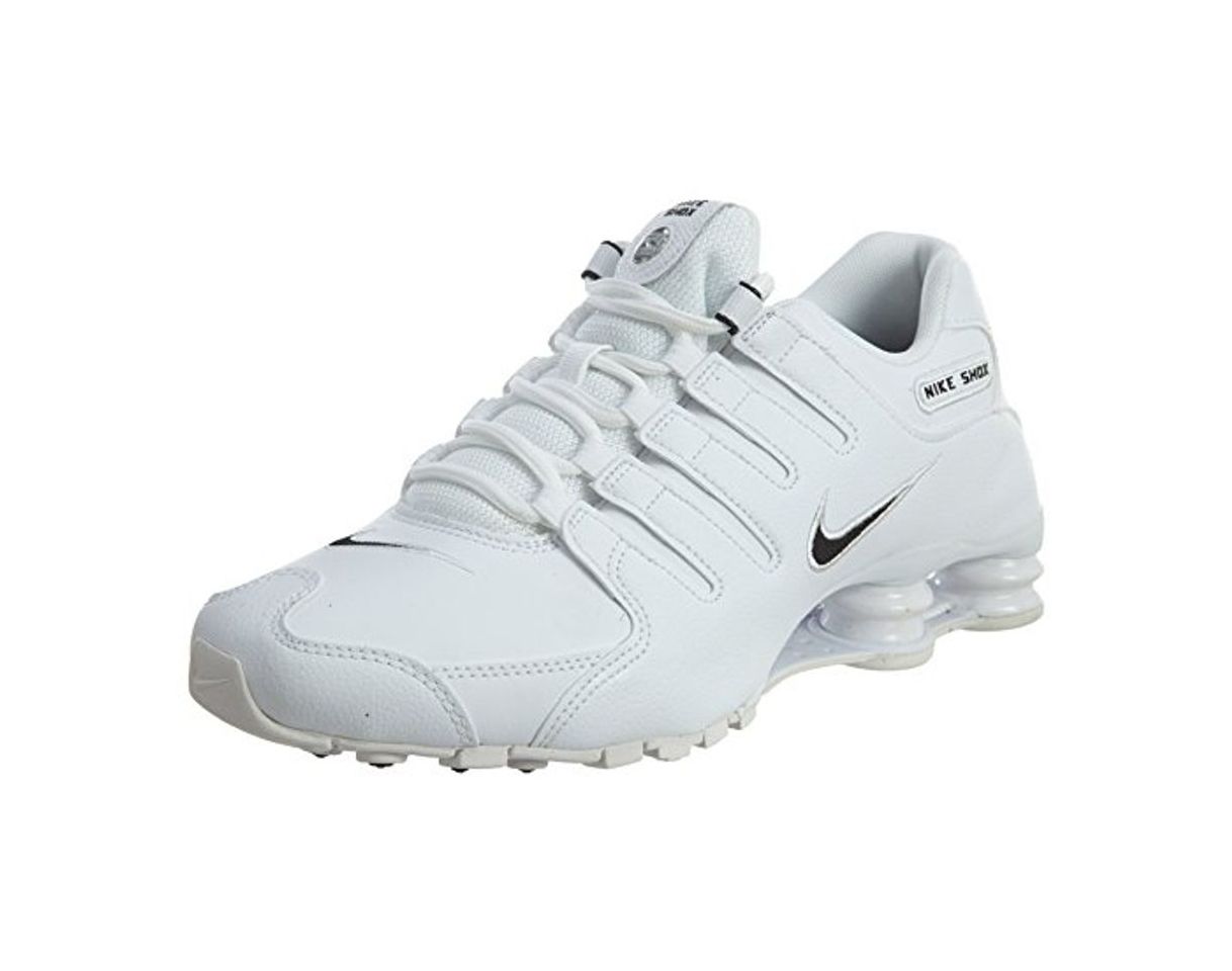 Social Nike Mens Shox NZ EU White Black Synthetic Leather Trainers 44