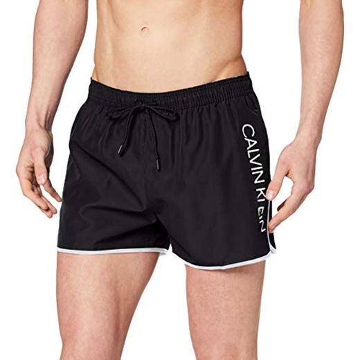 Calvin Klein Short Runner Bañador, Negro