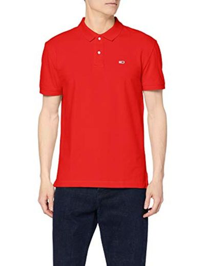 Tommy Hilfiger TJM Tommy Classics Solid Polo, Rojo