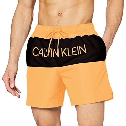 Calvin Klein Medium Drawstring Bañador, Naranja
