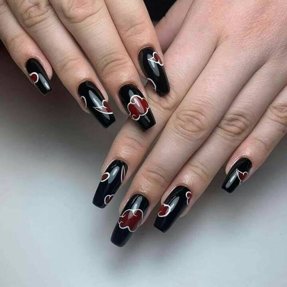 Moda Unhas Decoração Akatsuki ❤