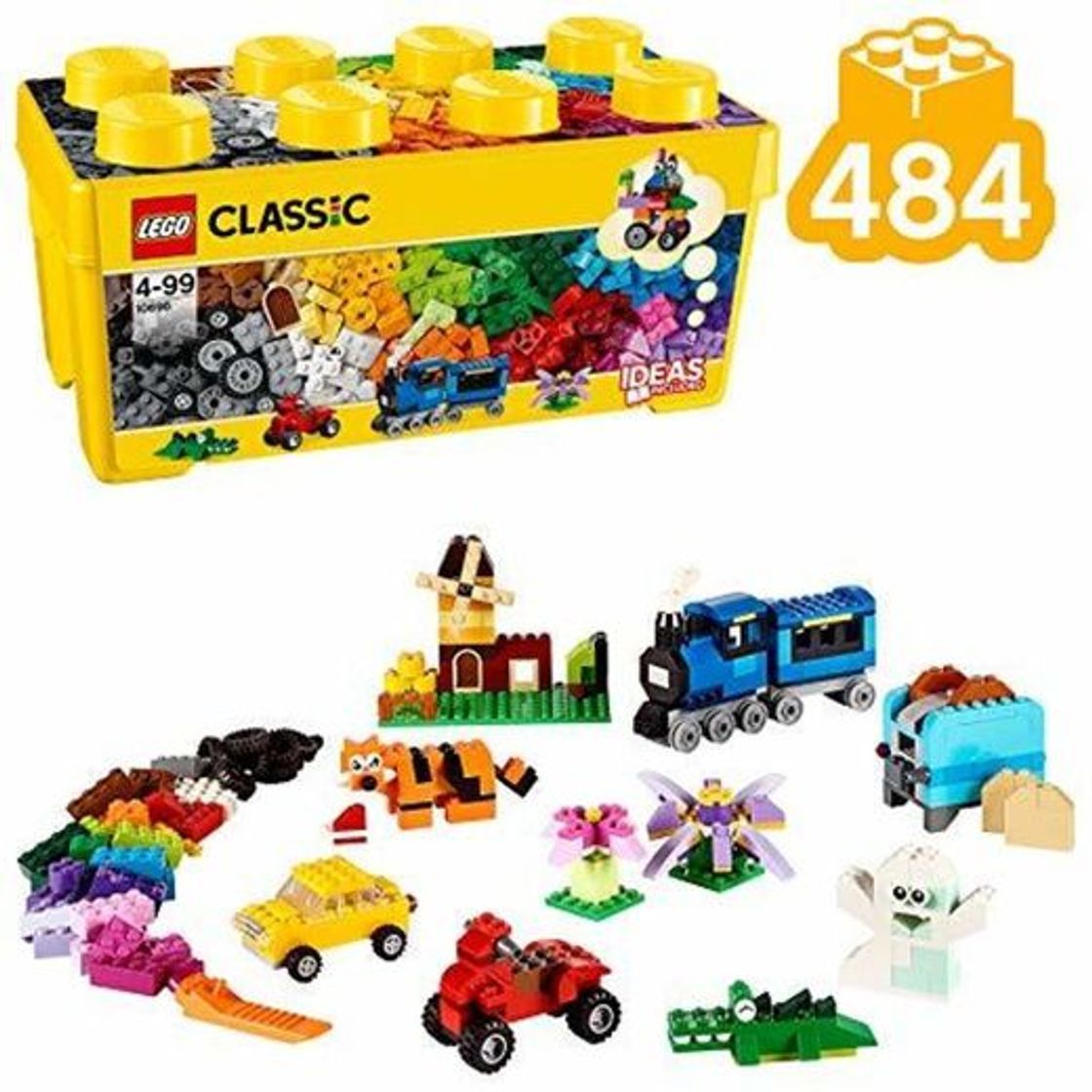 Social LEGO Classic - Caja de Ladrillos Creativa Mediana, Juguete de Construcción
