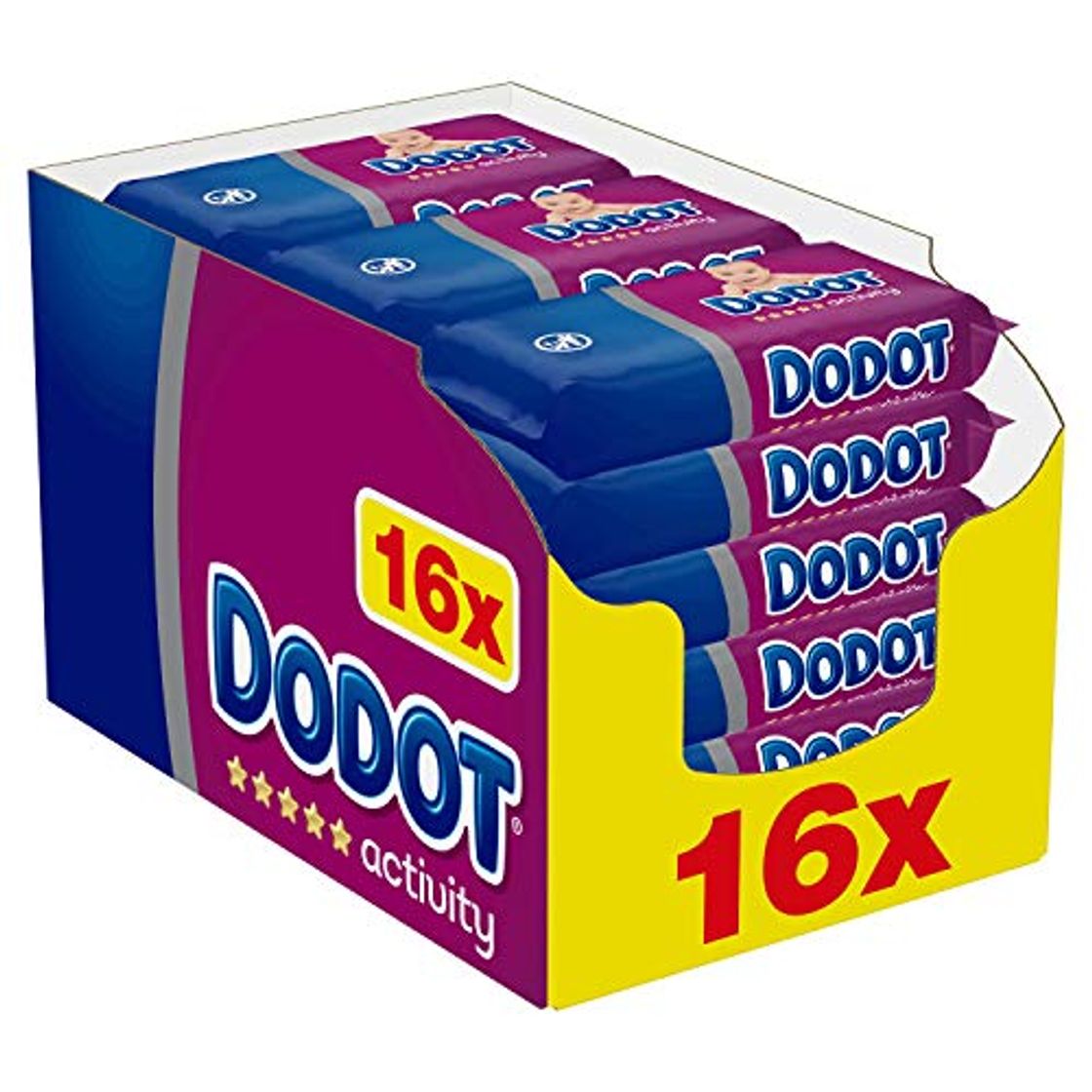 Producto Dodot Activity Toallitas para Bebé 16 Paquetes de 54 Unidades