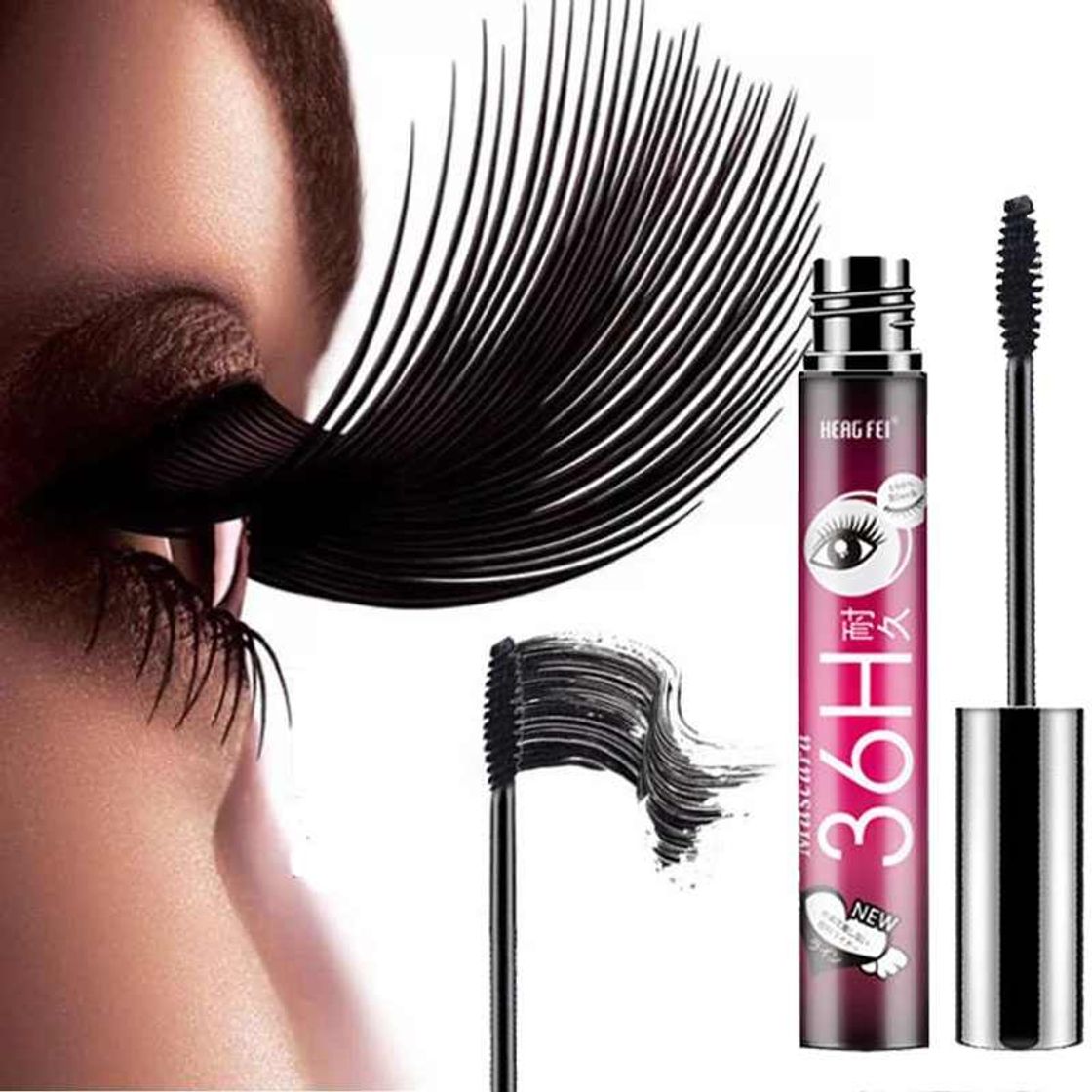 4D Smudge-proof Mascara Waterproof Eyelash Fiber Black Ink ...