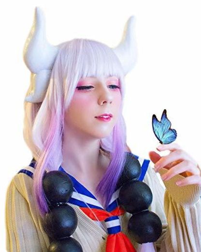 Kanna Kamui Cosplay Peluca para Mujeres Anime Wig Manga Japonés Maid Dragon