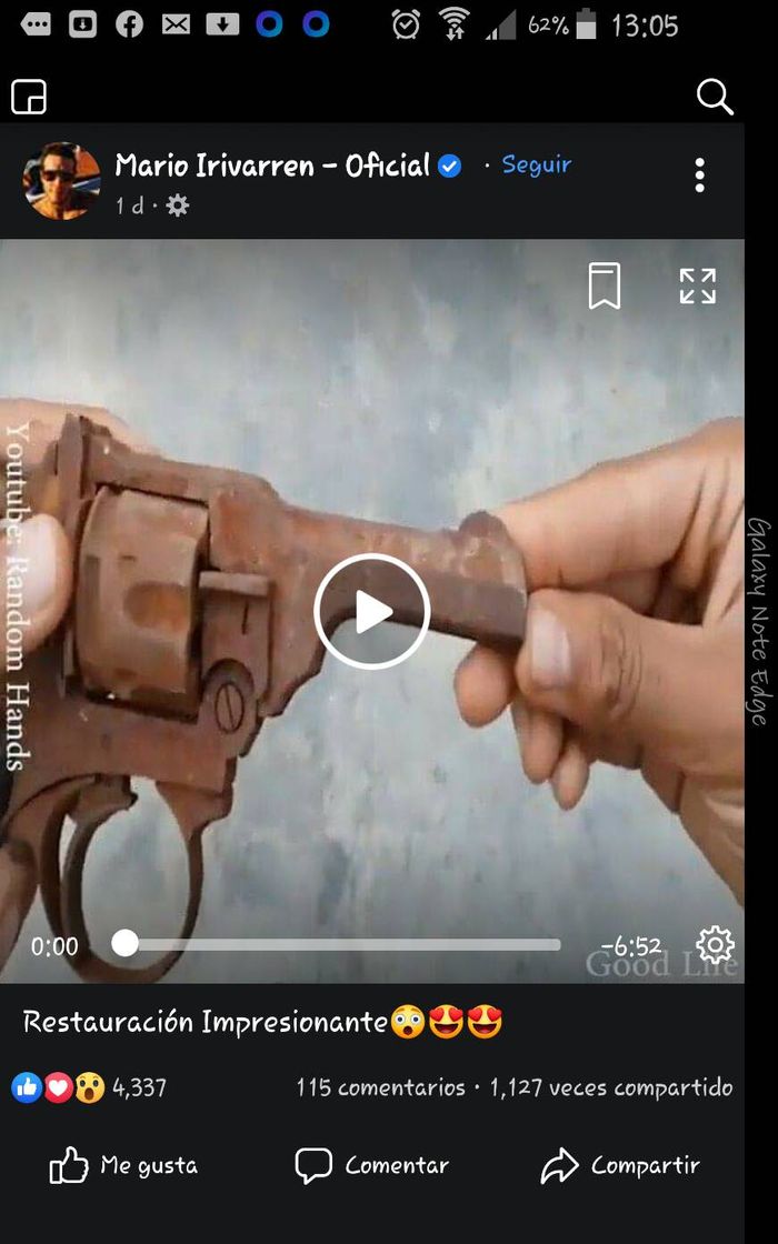 Social Impresionante restauración de arma de fuego de antaño