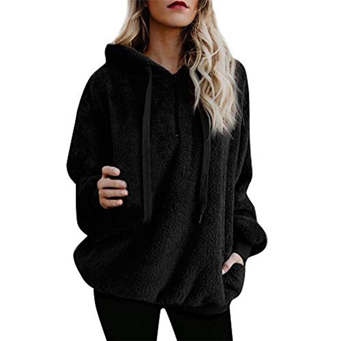 Social Mujer Sudadera Caliente y Esponjoso Tops Chaqueta Suéter Abrigo Jersey Mujer Otoño
