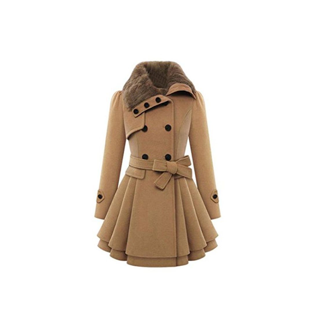 Social Abrigo Mujer,Grueso Abrigo Mujeres Elegante Chaqueta Abrigos de Invierno