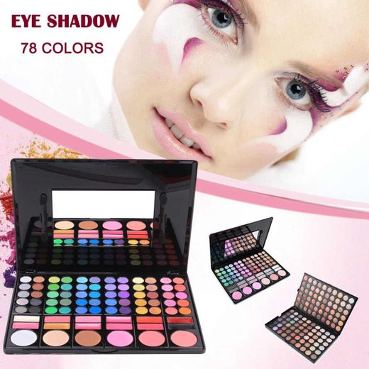 78 Colores Paleta de Sombra de Ojos Natural Brillo Mate de Sombra