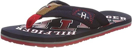 Tommy Hilfiger Essential TH Beach Sandal, Chanclas para Hombre, Azul