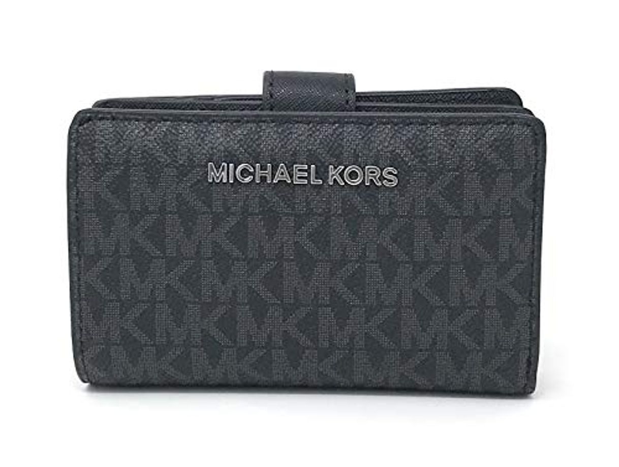 Fashion Michael Kors Jet Set Travel PVC Signature Bifold Zip Coin Wallet Clutch