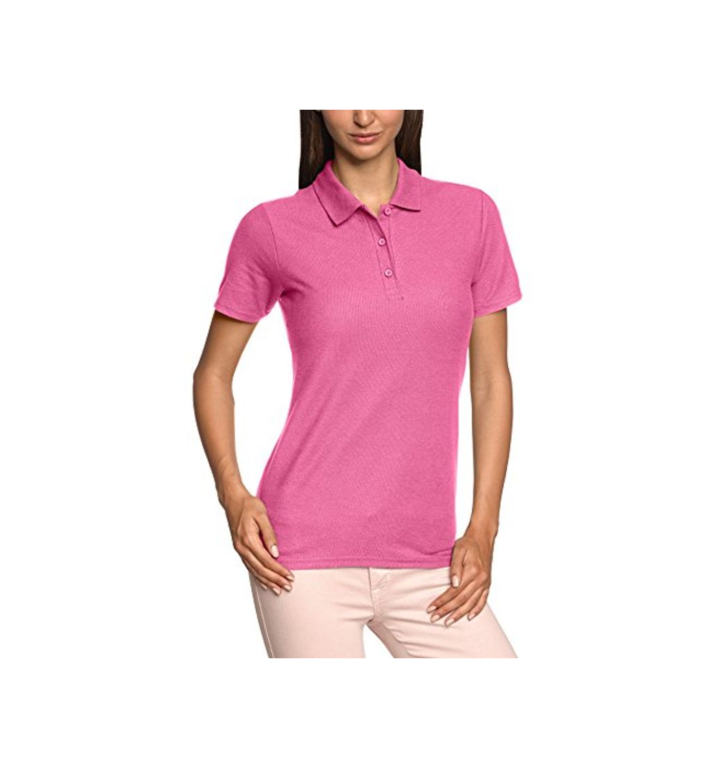 Moda Anvil - Polo de Manga Corta para Mujer, Color Rosa