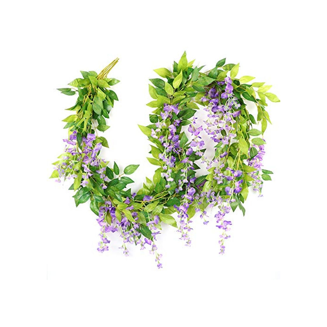 Products VINFUTUR 5pcs Guirnalda de Flores Artificiales Wisteria Plantas Hiedra Enredadera Decorativa de