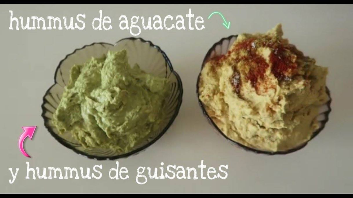 Moda HUMMUS de AGUACATE y Hummus de GUISANTES. Receta vegetal veg