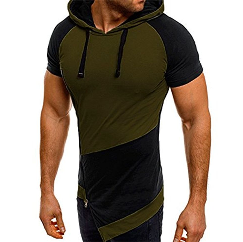 Fashion Chaleco Ocasional con Capucha Superior del Verano de los Hombres Chaleco Superior sin Mangas con Capucha Camiseta de la Moda de los Deportes