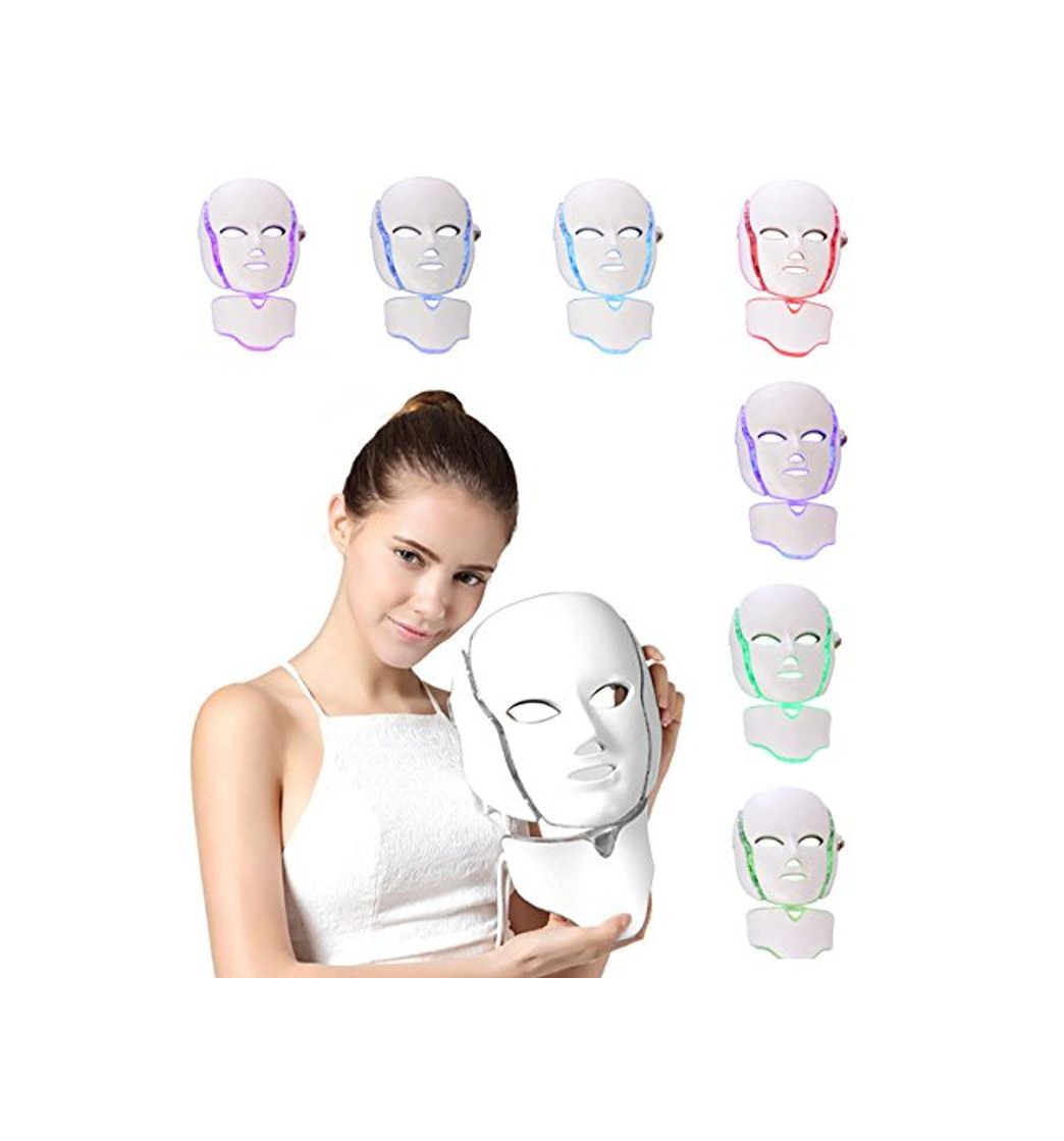 Social NBD® 7 Color LED máscara Light Therapy LED máscara Photon con cuello