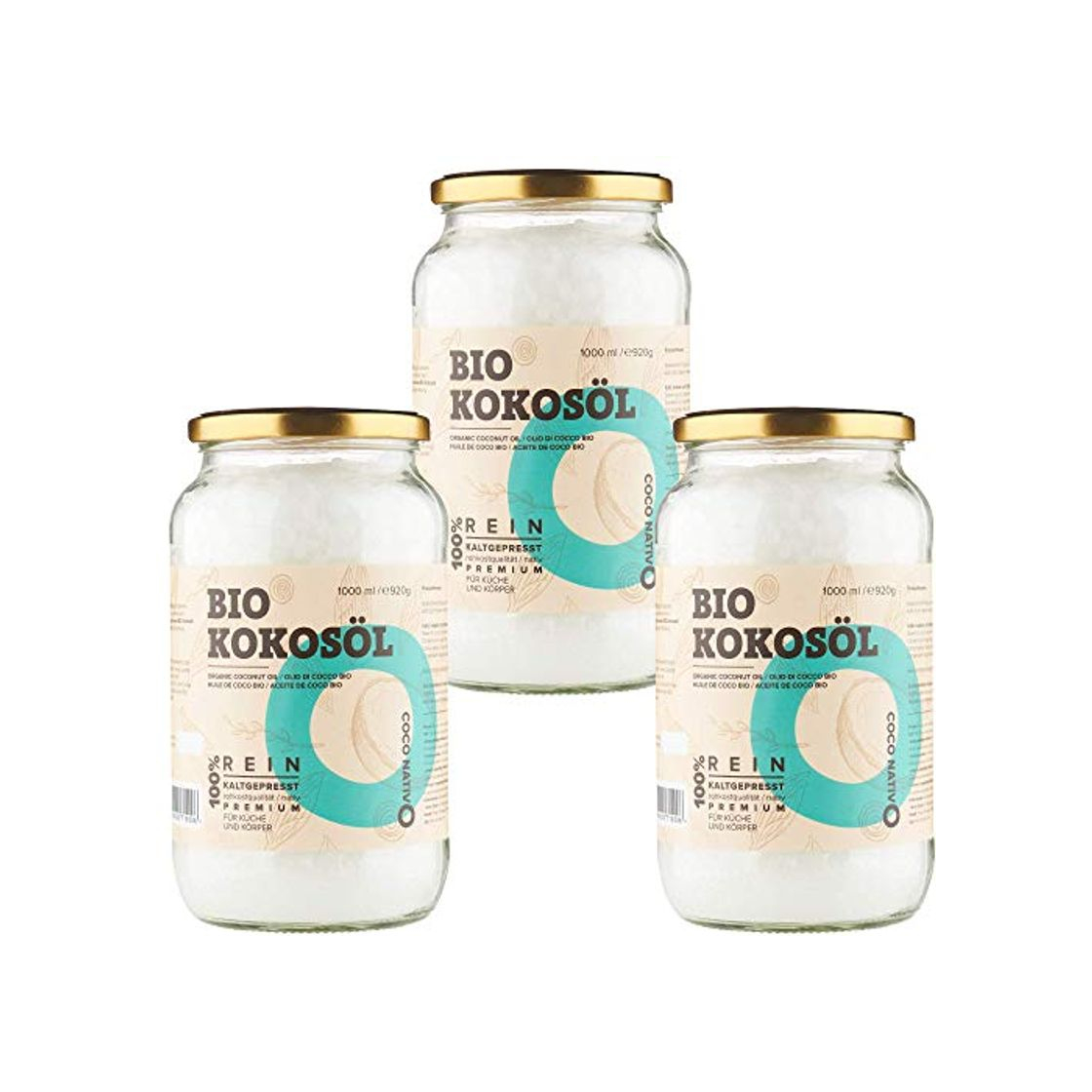 Social Aceite de Coco CocoNativo Orgánico Virgen Extra Ecologico 3x1000 ml