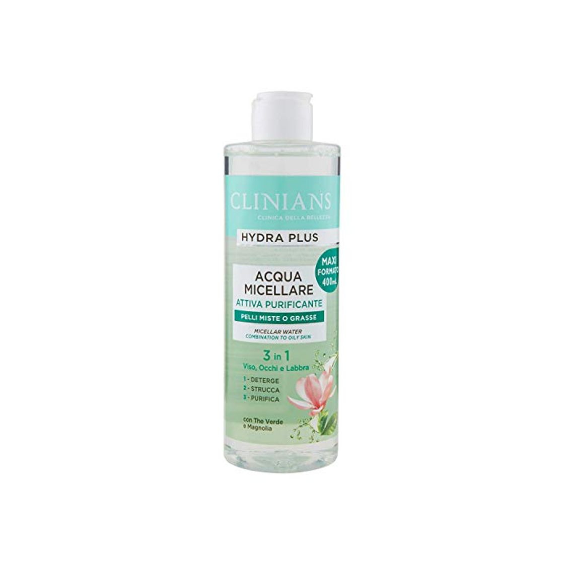 Product CLINIANS HYDRA PLUS agua purificadora micelar activa para pieles mixtas o grasas