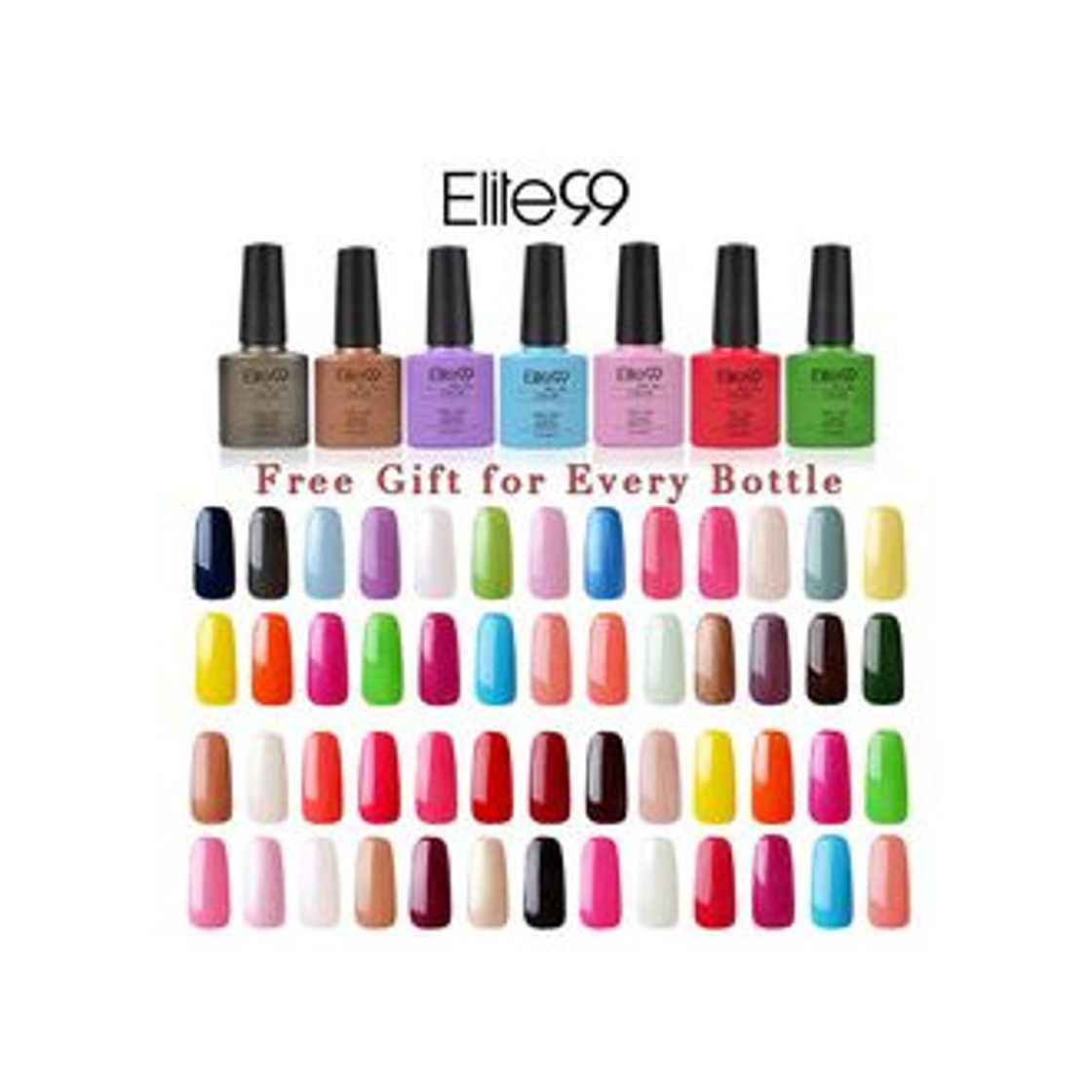 Social Elite99 Esmalte de Uñas Semipermanente Uñas de Gel UV LED Kit de