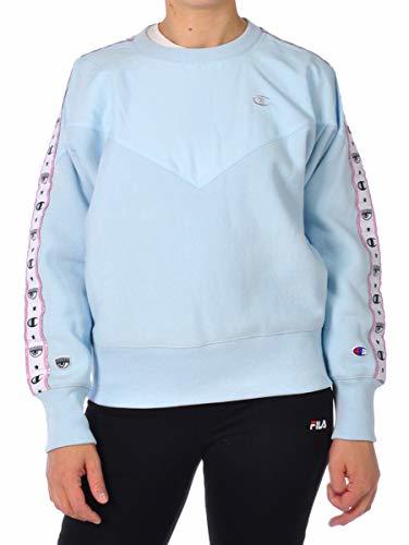 Productos CHAMPION X CHIARA FERRAGNI Sudadera Crewneck Croptop Mujer Celeste 113563 azul celeste