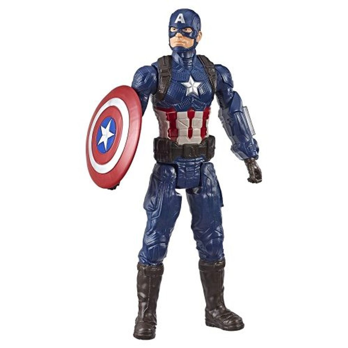 Moda Boneco Titan Hero 2.0 Capitão América, Avengers, Azul/vermel