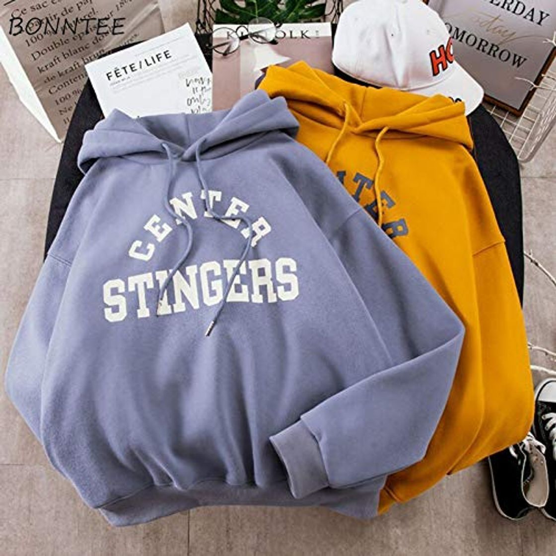 Social NO BRAND Sudaderas Mujeres de Gran tamaño Ocio Impresa Letra de Manga