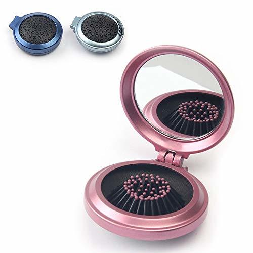 Beauty Mini peine plegable portátil Airbag 2 en 1 con espejo de maquillaje,