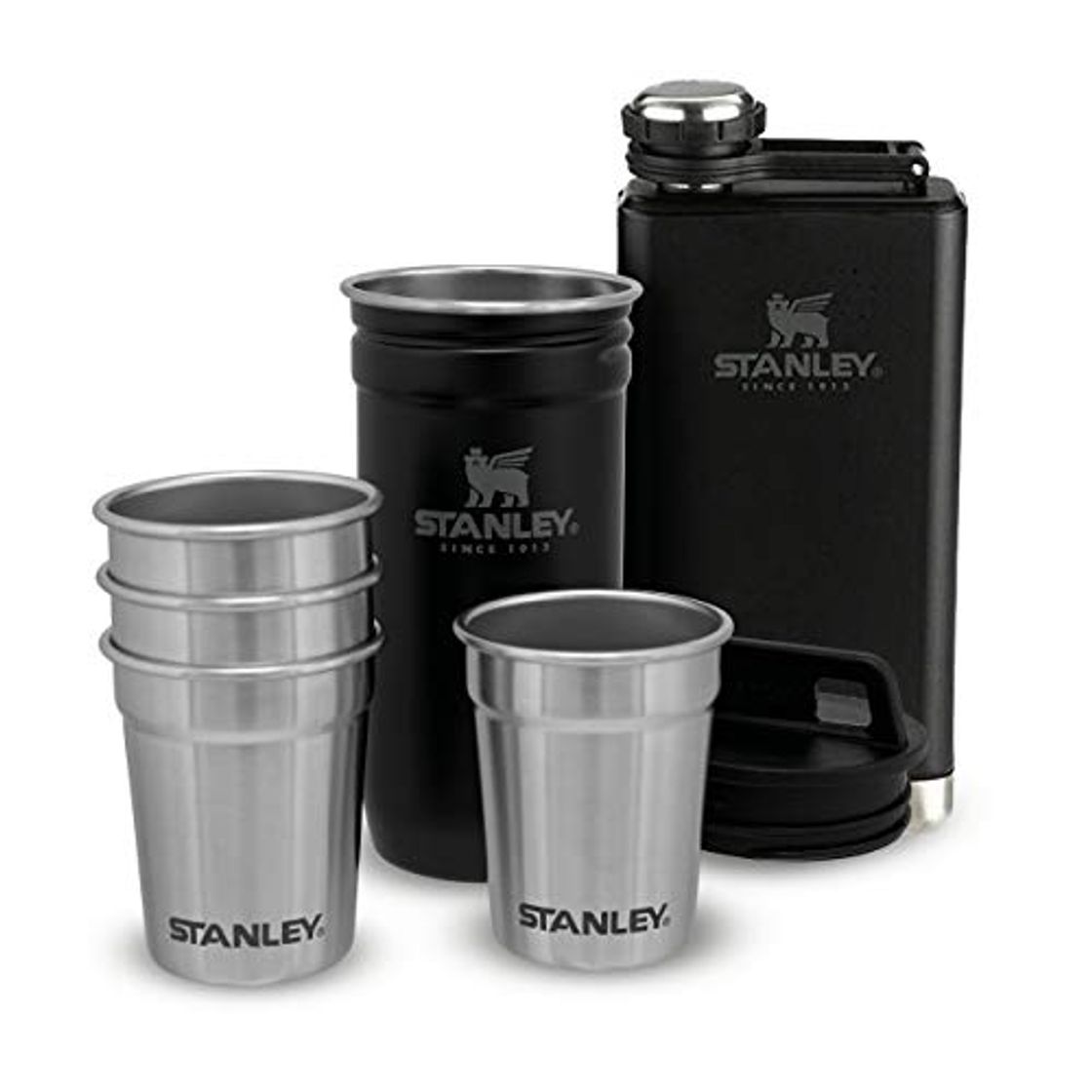 Elemento de la categoría hogar Stanley Adventure Series Nesting and Flask Matte Black 18/8 Lid Loop Clip