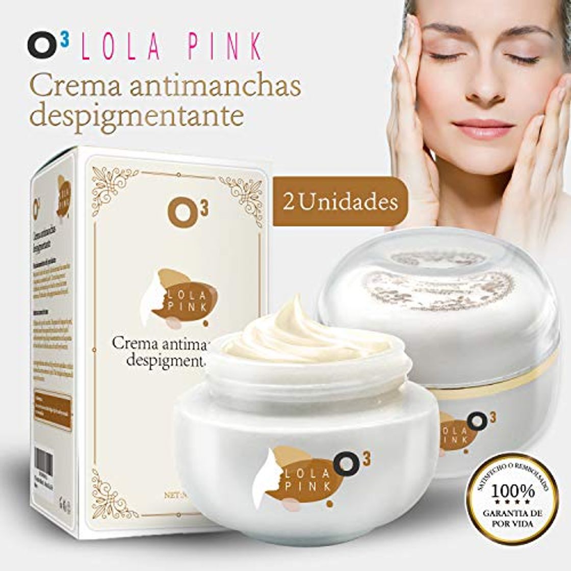 Producto O³ Crema Antimanchas Facial Lola Pink – 2 Unidades x 30 g