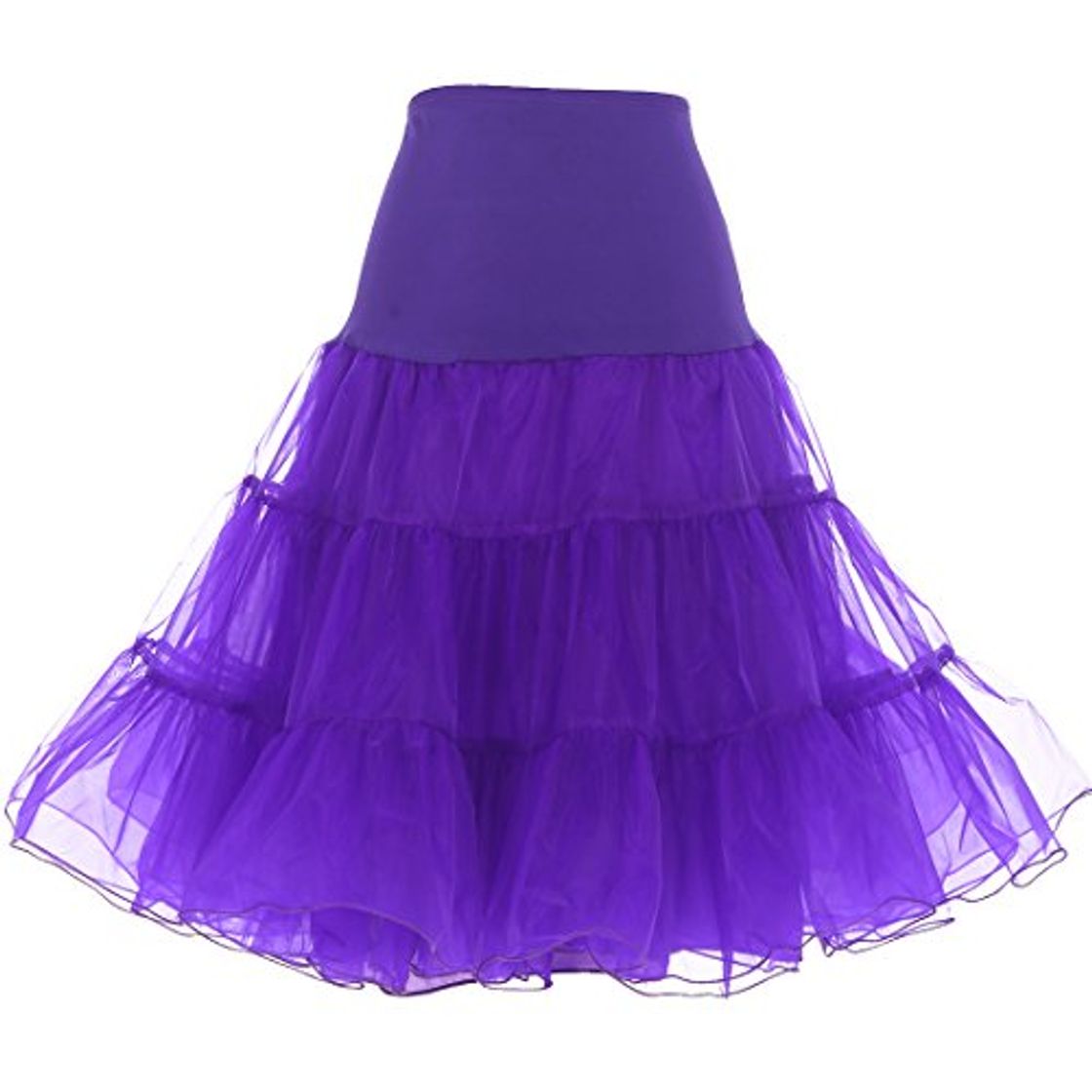 Fashion DRESSTELLS Mujeres Cancan 50s Retro Rockabilly Enaguas Miriñaques Faldas Purple M