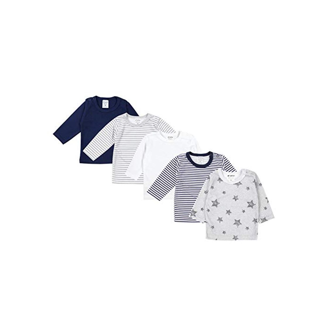 Fashion TupTam Camiseta Manga Larga para Bebé Niño, Pack de 5, Multicolor 6,