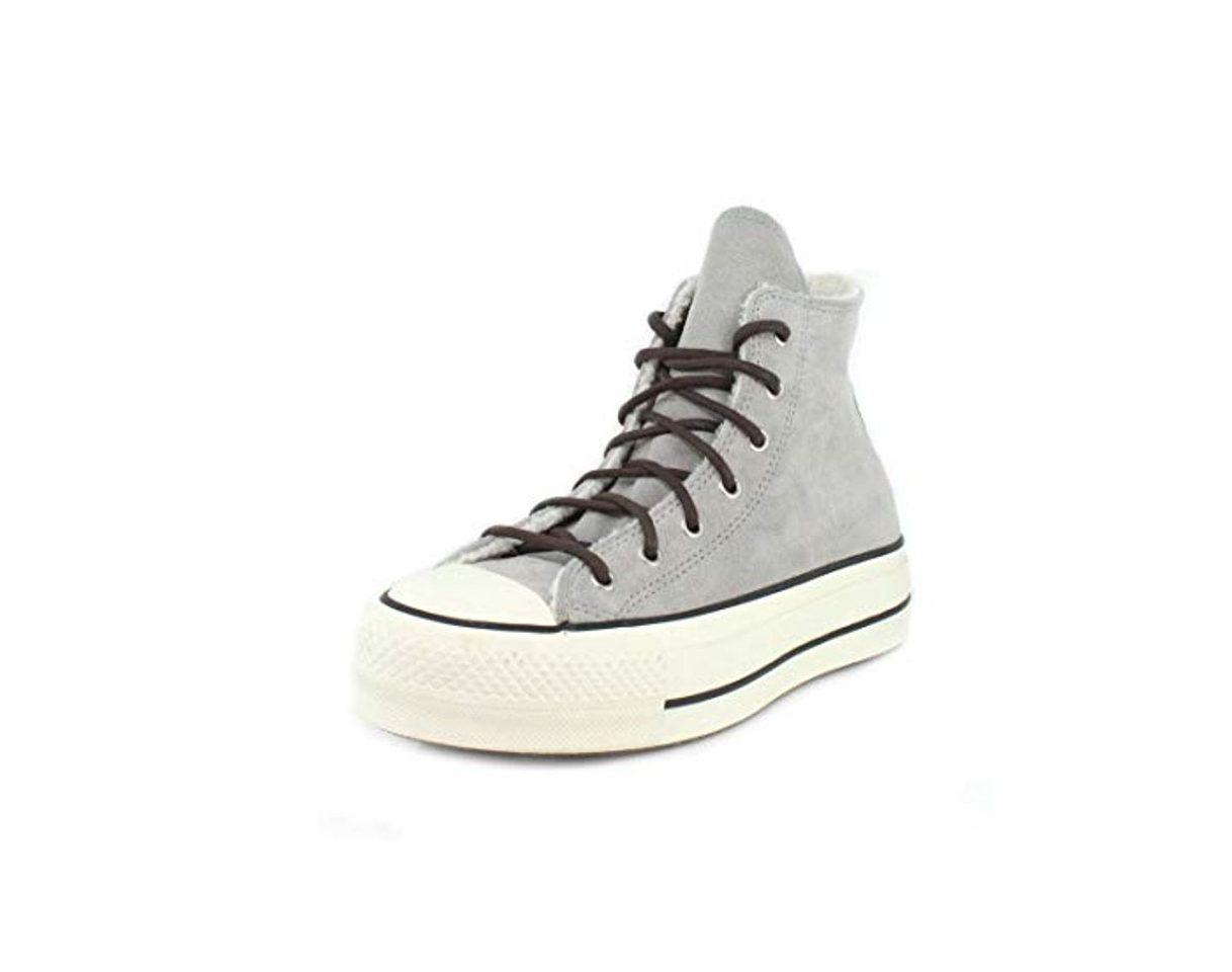 Social CONVERSE Zapatos de Mujer Zapatillas Altas con Plataforma 566565C CTAS Lift HI Talla 40 Gris