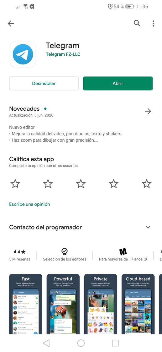 App Telegram - Mensajería