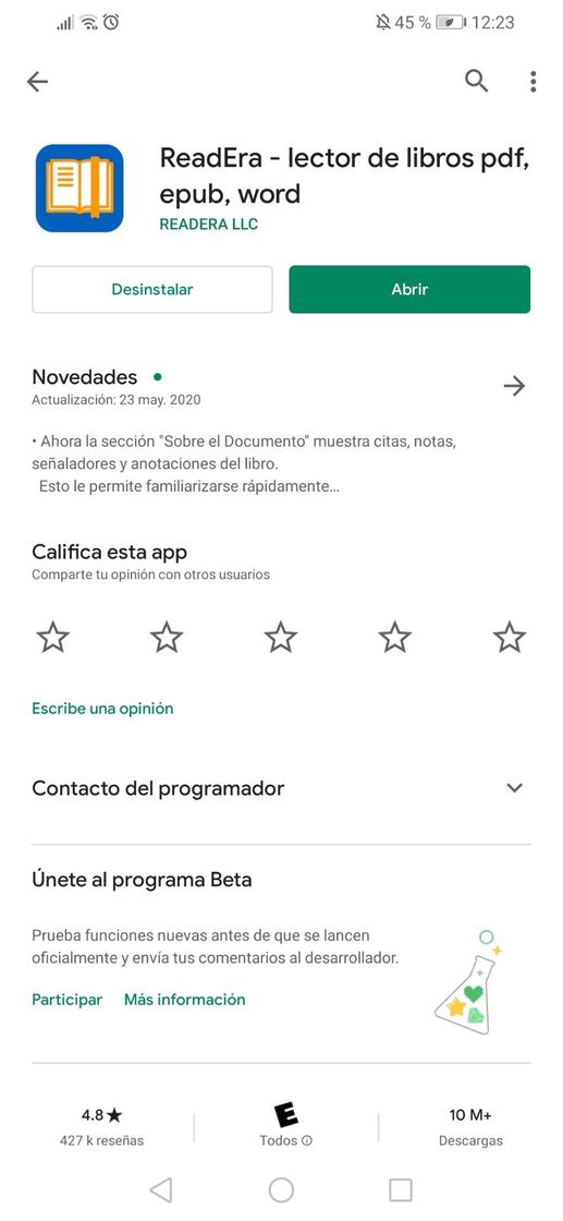 App ReadEra - Lector de libros (distintas presentaciones)