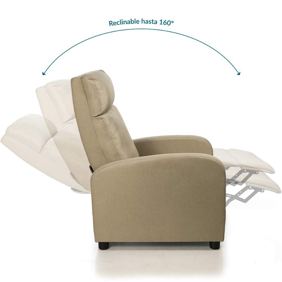 Lugar Don Descanso - Sillón Reclinable Tela Verona Beige