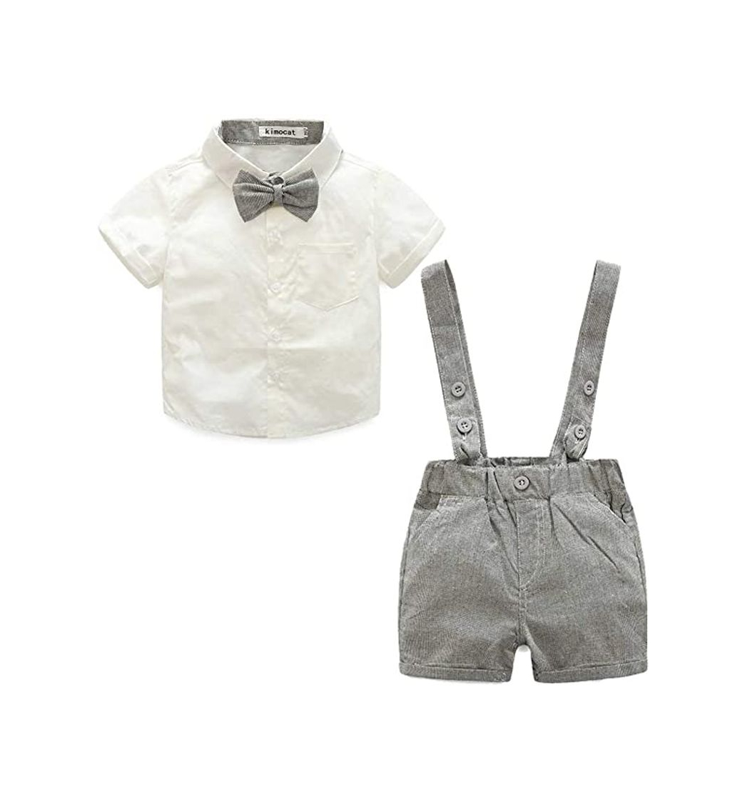 Producto LEHOUR Bebés 2Pcs Trajes de Bautizo Camisa Bowtie Top