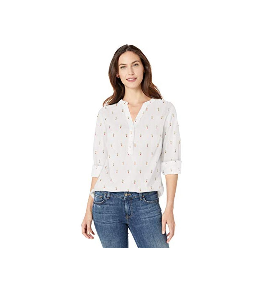 Productos Amazon Essentials - Camisa de manga larga de algodón para mujer, Cactus,