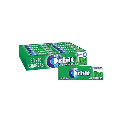 Orbit Chicles Sin Azúcar Sabor Hierbabuena, Fresco, Intenso y de Larga Duración