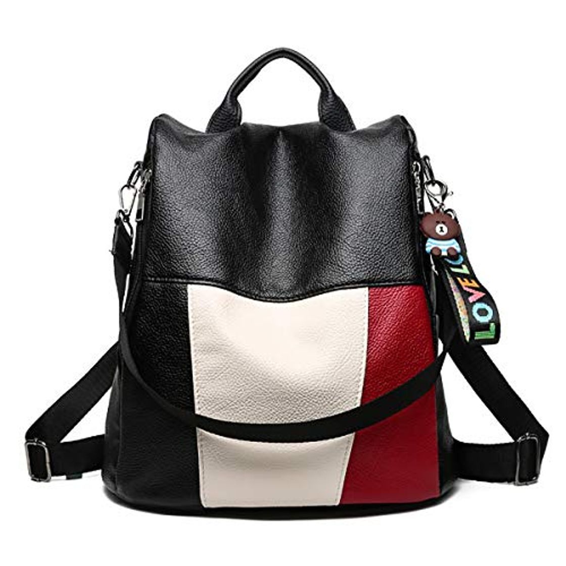 Moda Tisdaini® Bolsos Mochila Mujer Moda Casual Marca Colegio Viaje Escolares Bolsos Bandolera Negro