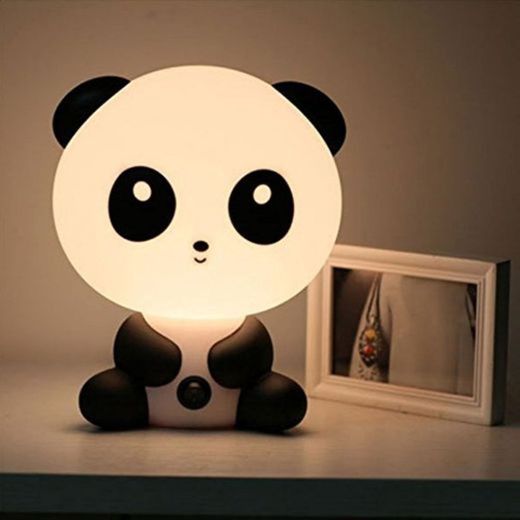 Demarkt Lámpara de Mesa con Forma de Panda,Simple Escritorio Moderno Dormitorio Creativa