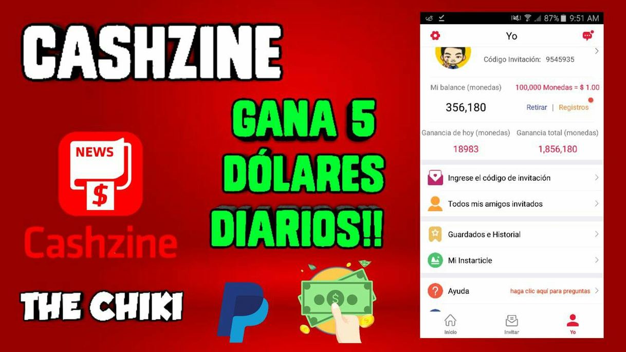 Moda Cashzine App Para Ganar Dinero a PayPal 💸💸