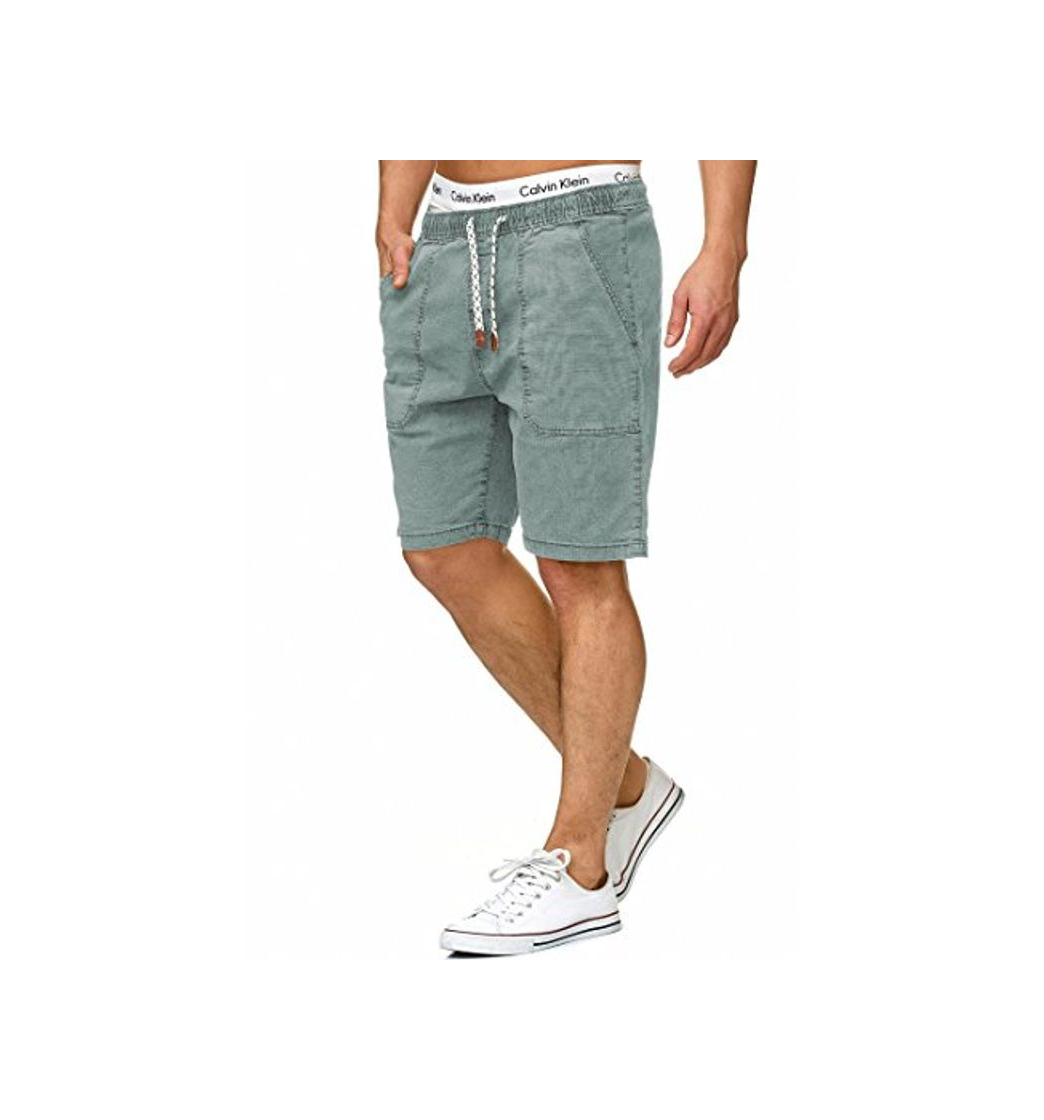 Social Indicode Caballero Stoufville Pantalones Cortos Chinos con 3 Bolsillos y cordón de